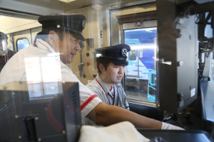 運転士体験の様子