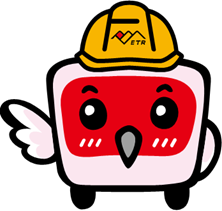 ヘルメット姿のトキテツくん